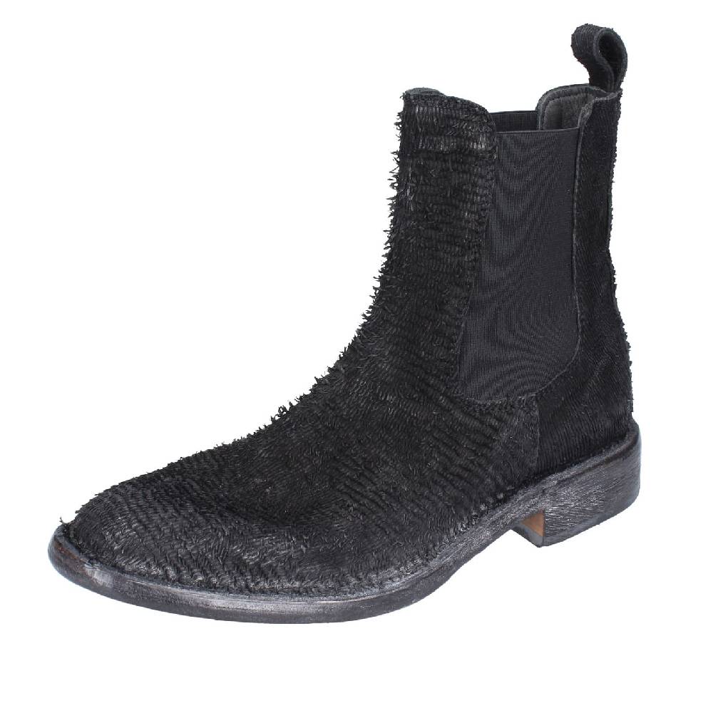 scarpe donna MOMA stivaletti nero pelle pitonata 1CW350 EY571