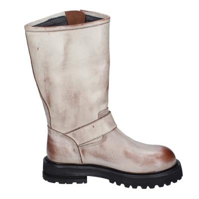 Scarpe Donna MOMA Stivali Marrone Pelle Beige 1DW340 VINTAGE BD924