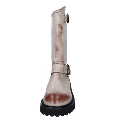 Scarpe Donna MOMA Stivali Marrone Pelle Beige 1DW340 VINTAGE BD924