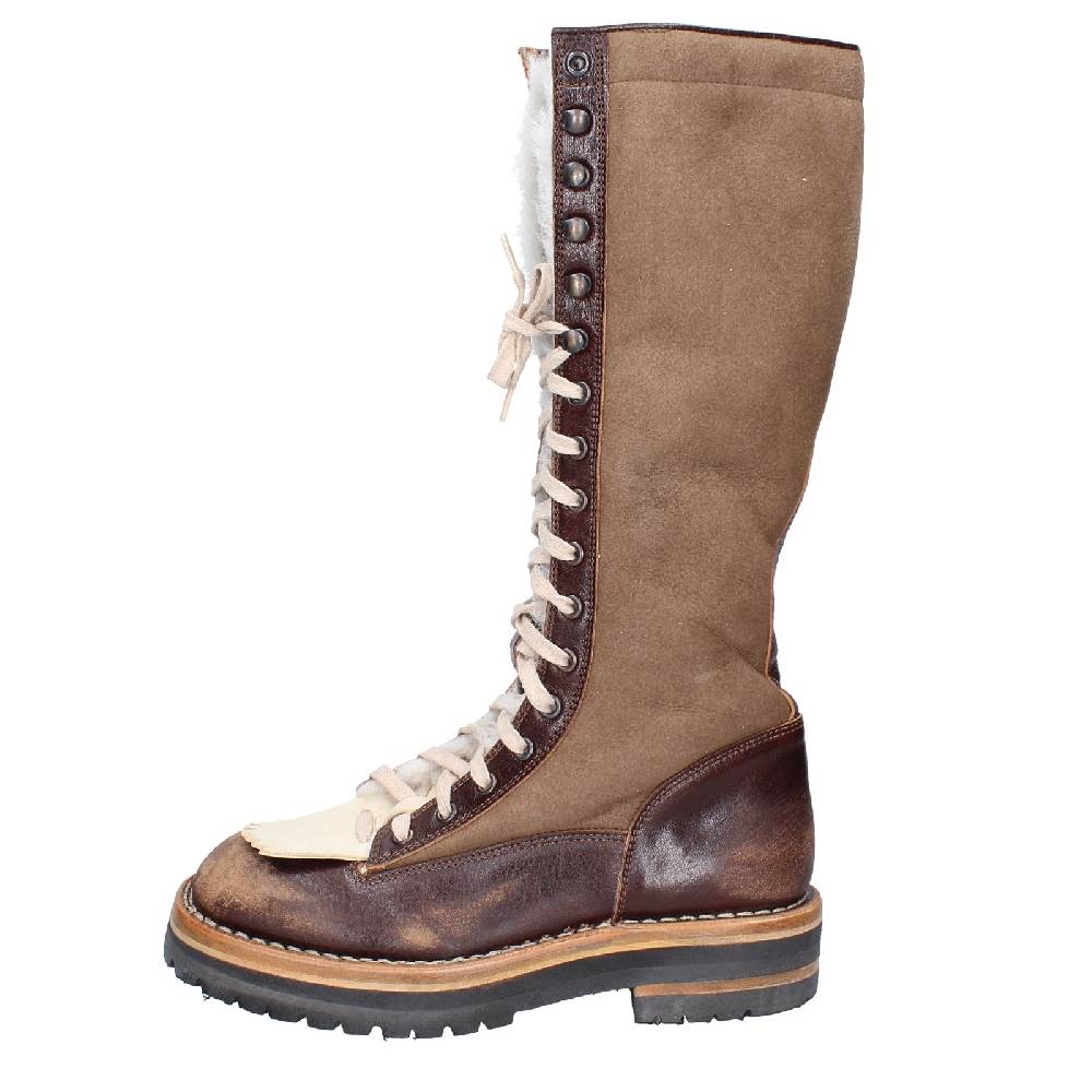 Scarpe Donna MOMA Stivali Marrone Pelle Camoscio 81304D VINTAGE EX514