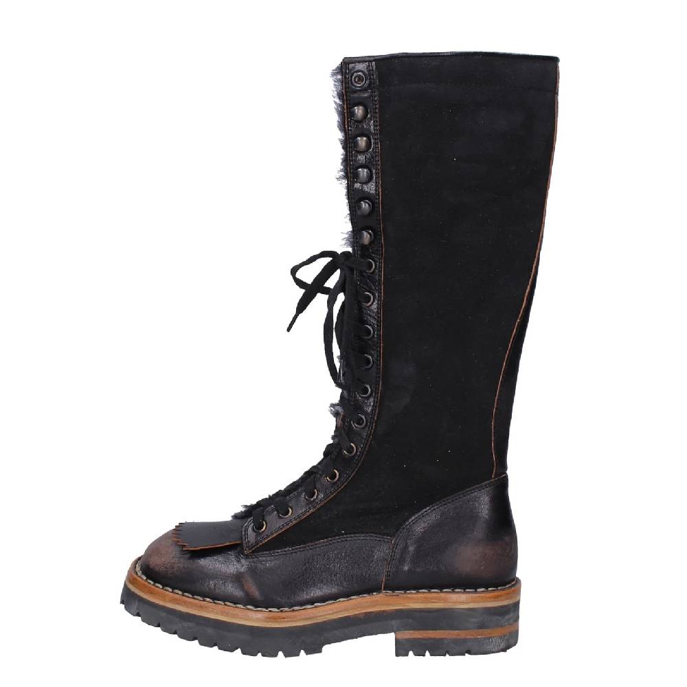 Scarpe Donna MOMA Stivali Nero Camoscio Pelle 81304D-VADO EY495