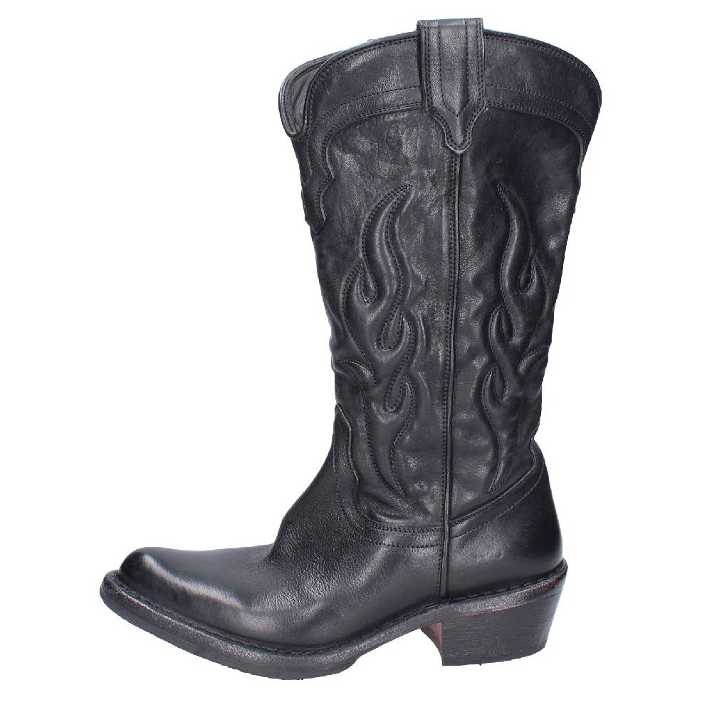 Scarpe Donna MOMA Stivali Nero Pelle 77306C VINTAGE EX490