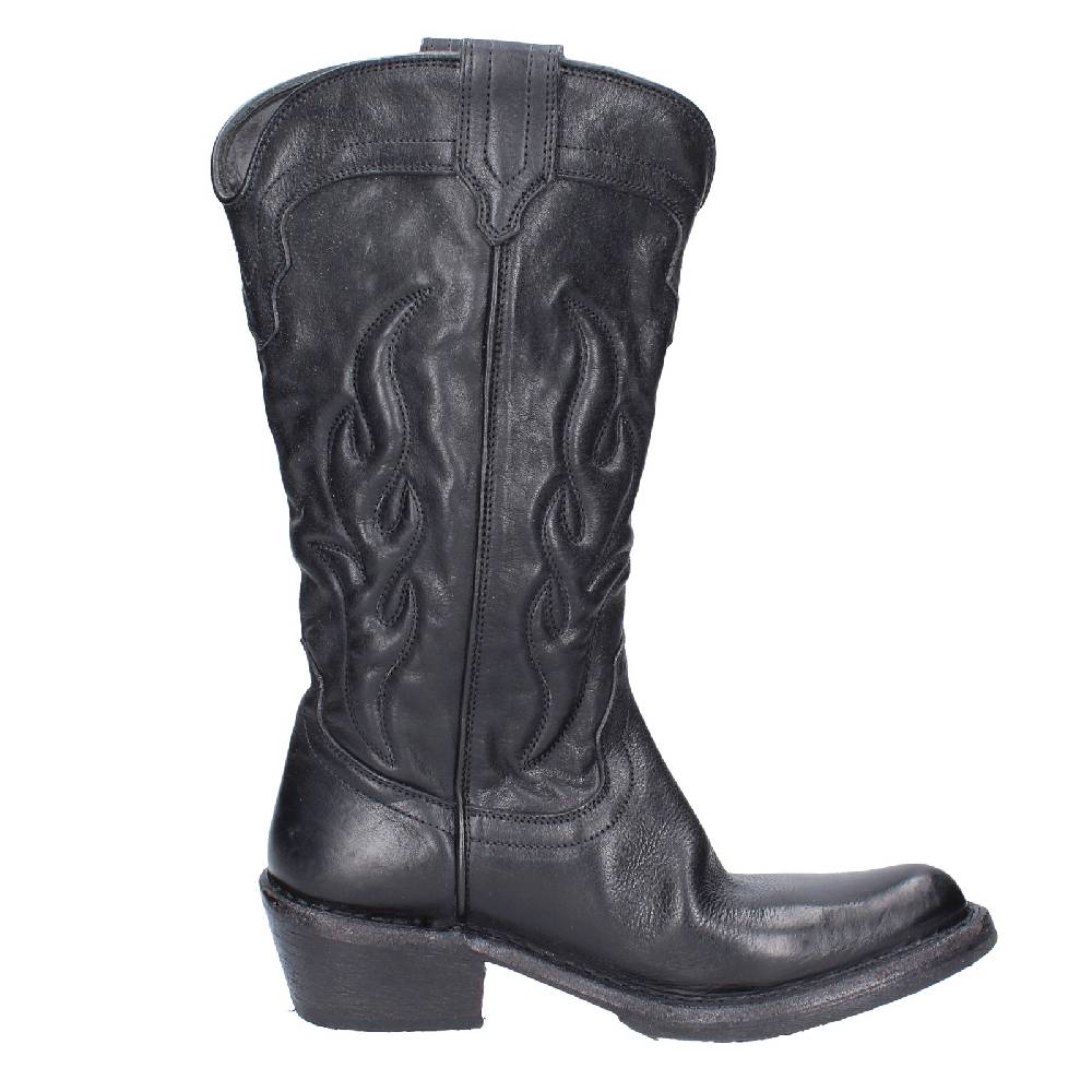 Scarpe Donna MOMA Stivali Nero Pelle 77306C VINTAGE EX490