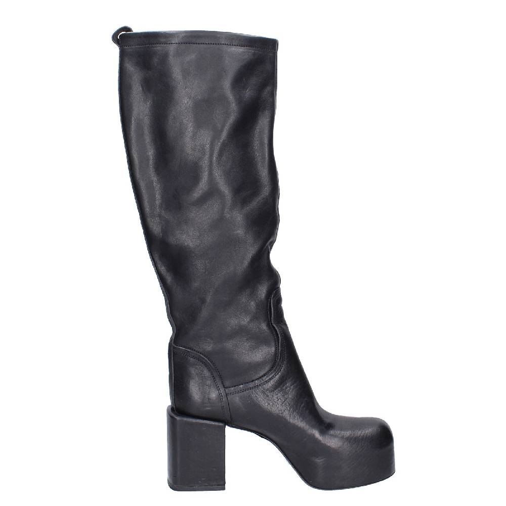 Scarpe Donna MOMA Stivali Nero Pelle VINTAGE EX524