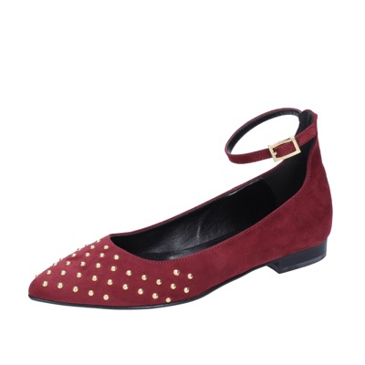 Scarpe Donna OLGA RUBINI Ballerine Bordeaux Camoscio BS830