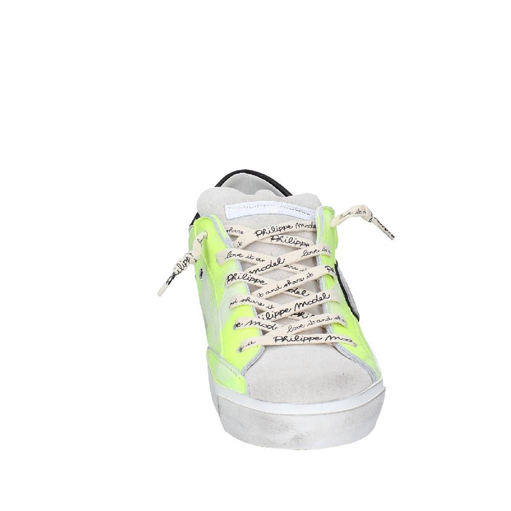 Scarpe Donna PHILIPPE MODEL Sneakers Giallo Pelle Camoscio VINTAGE EX365
