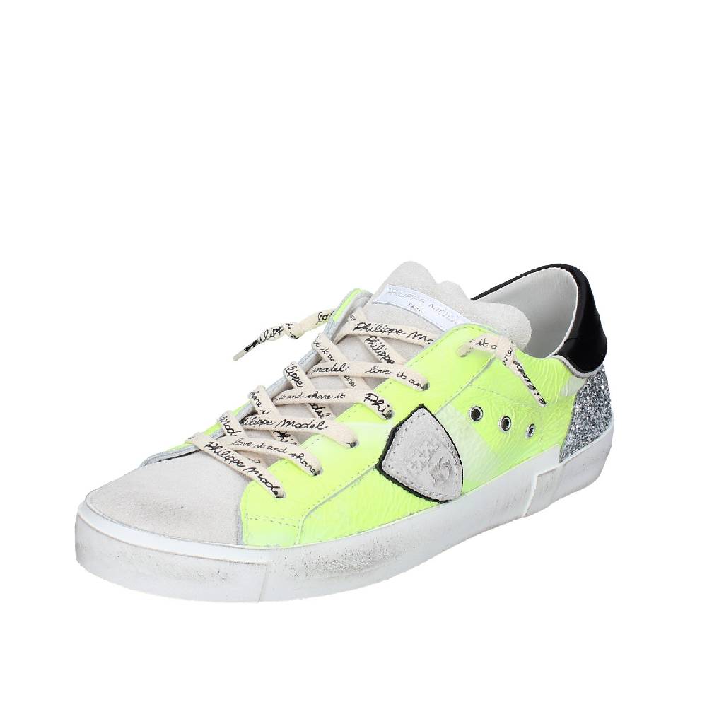 scarpe donna PHILIPPE MODEL sneakers giallo pelle camoscio VINTAGE EX365