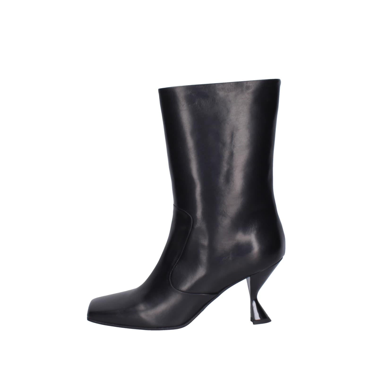 Scarpe Donna PIERFRANCESCO VINCENTI Stivali Nero Pelle TR A10 EZ762