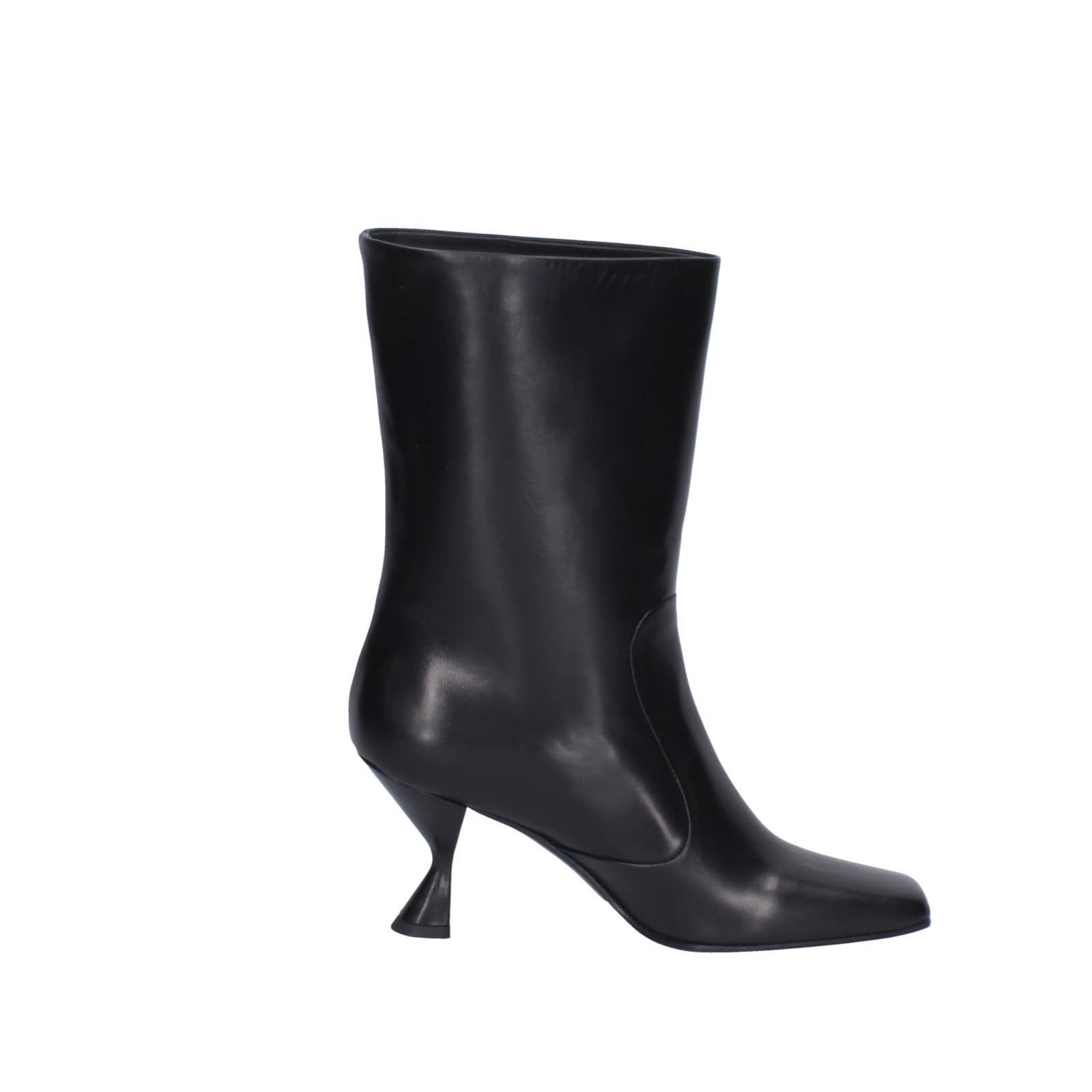 Scarpe Donna PIERFRANCESCO VINCENTI Stivali Nero Pelle TR A10 EZ762