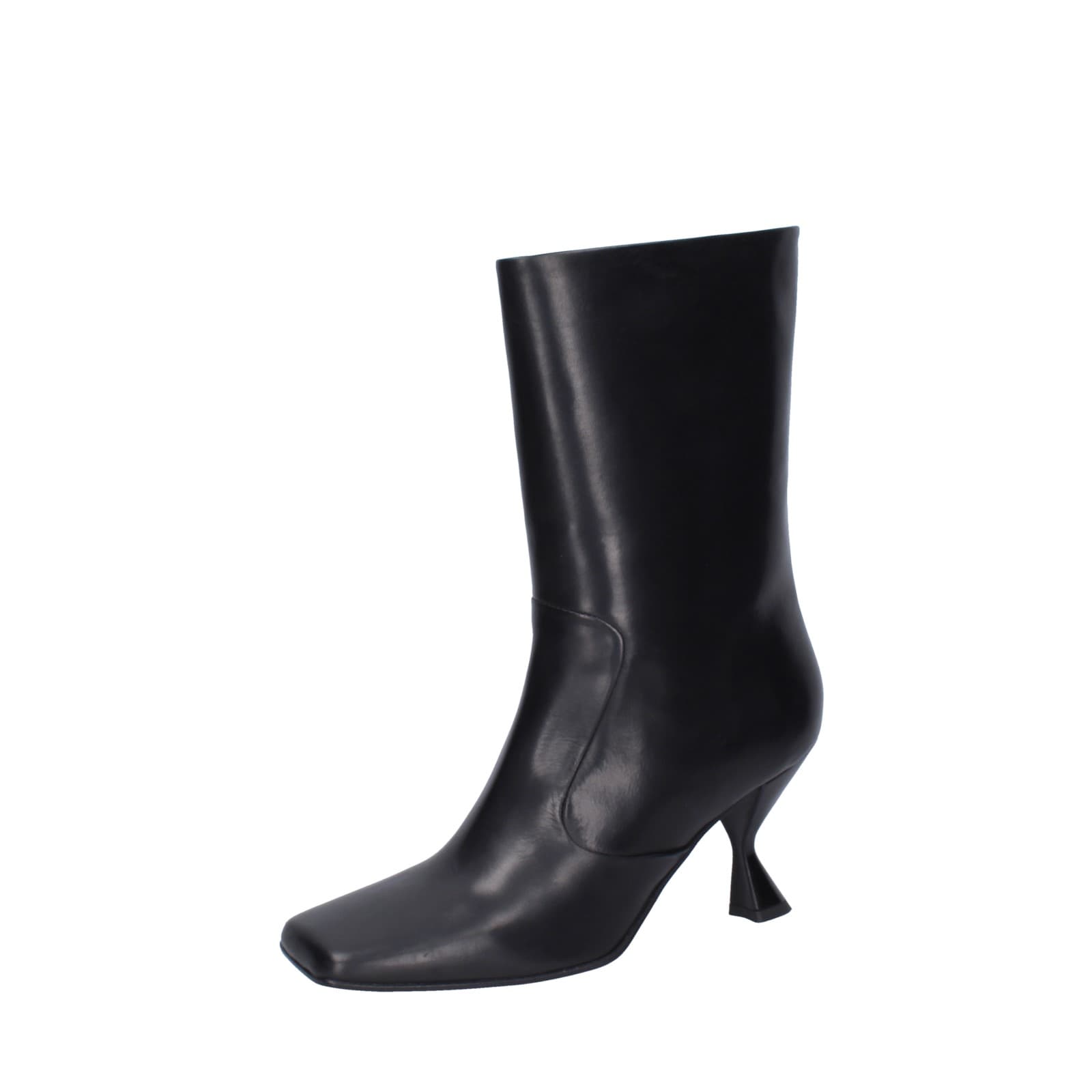 scarpe donna PIERFRANCESCO VINCENTI stivali nero pelle TR A10 EZ762