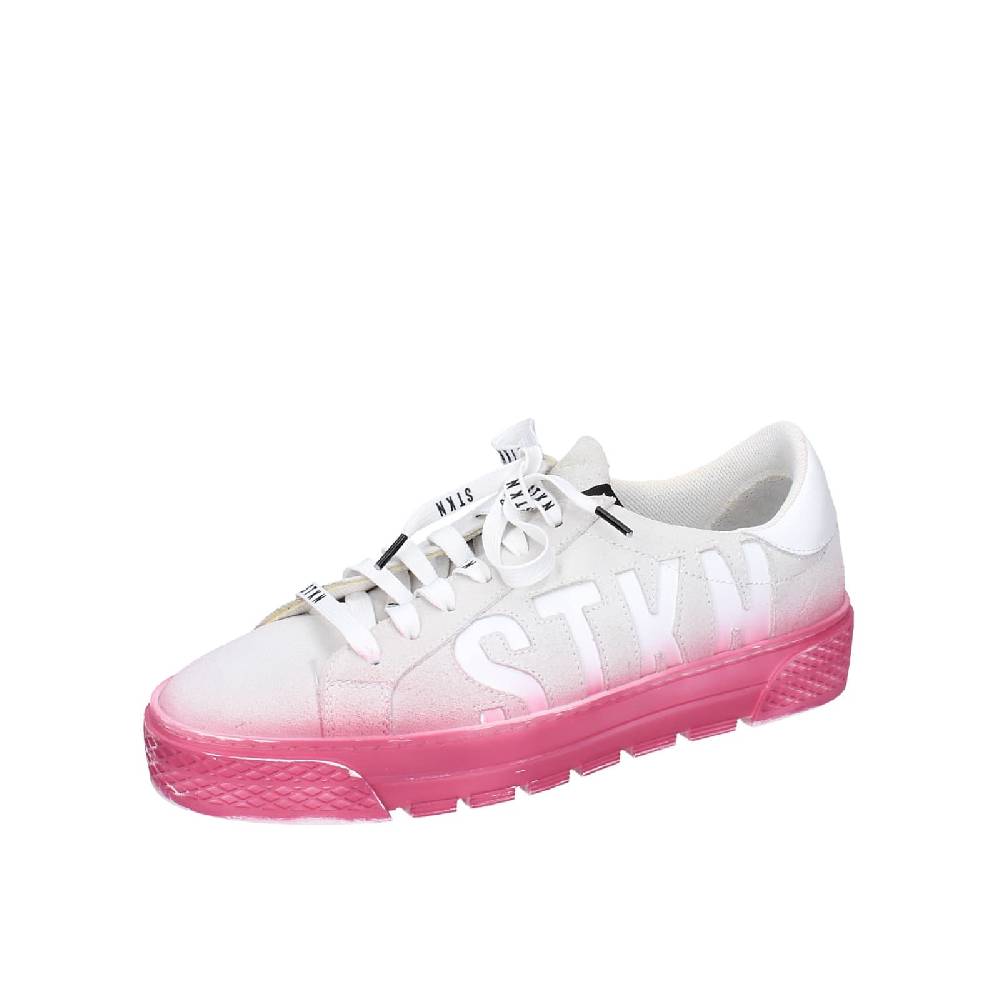 scarpe donna STKN sneakers grigio camoscio rosa EY134