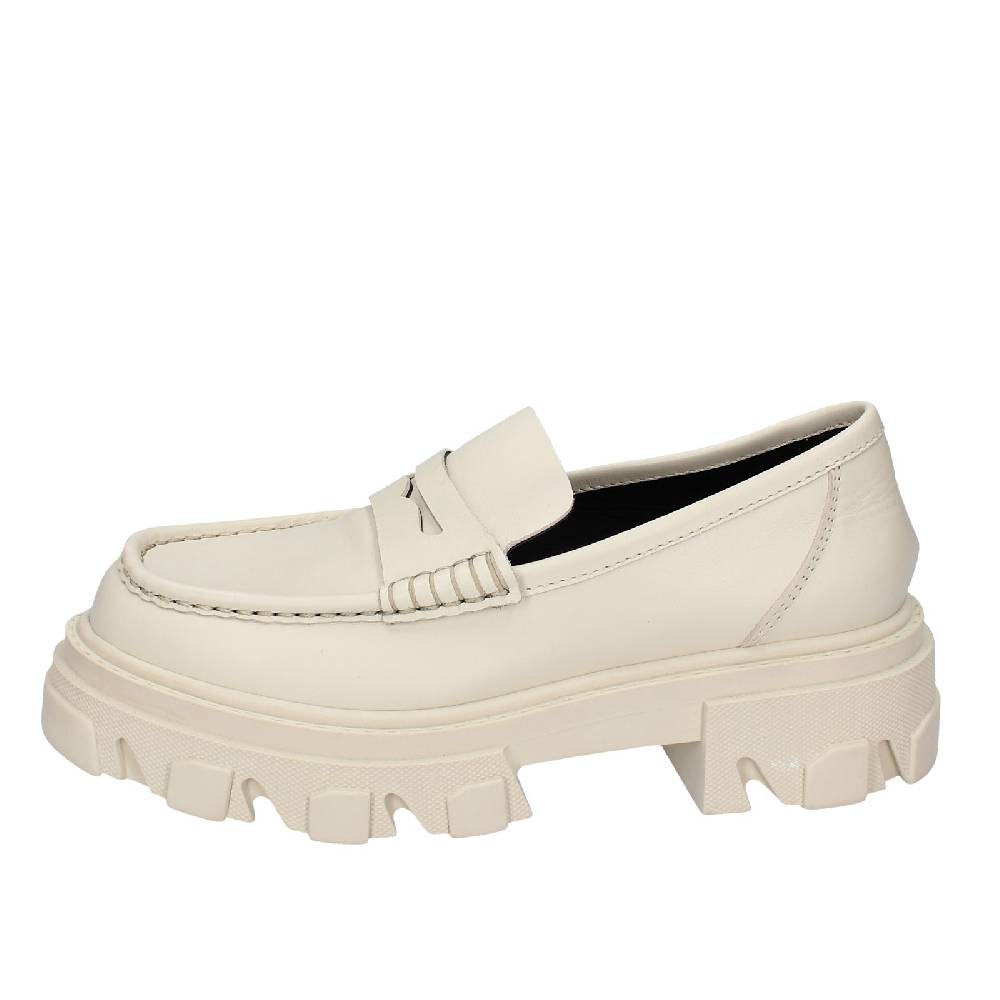 Scarpe Donna STOKTON Mocassini Beige Pelle EY944