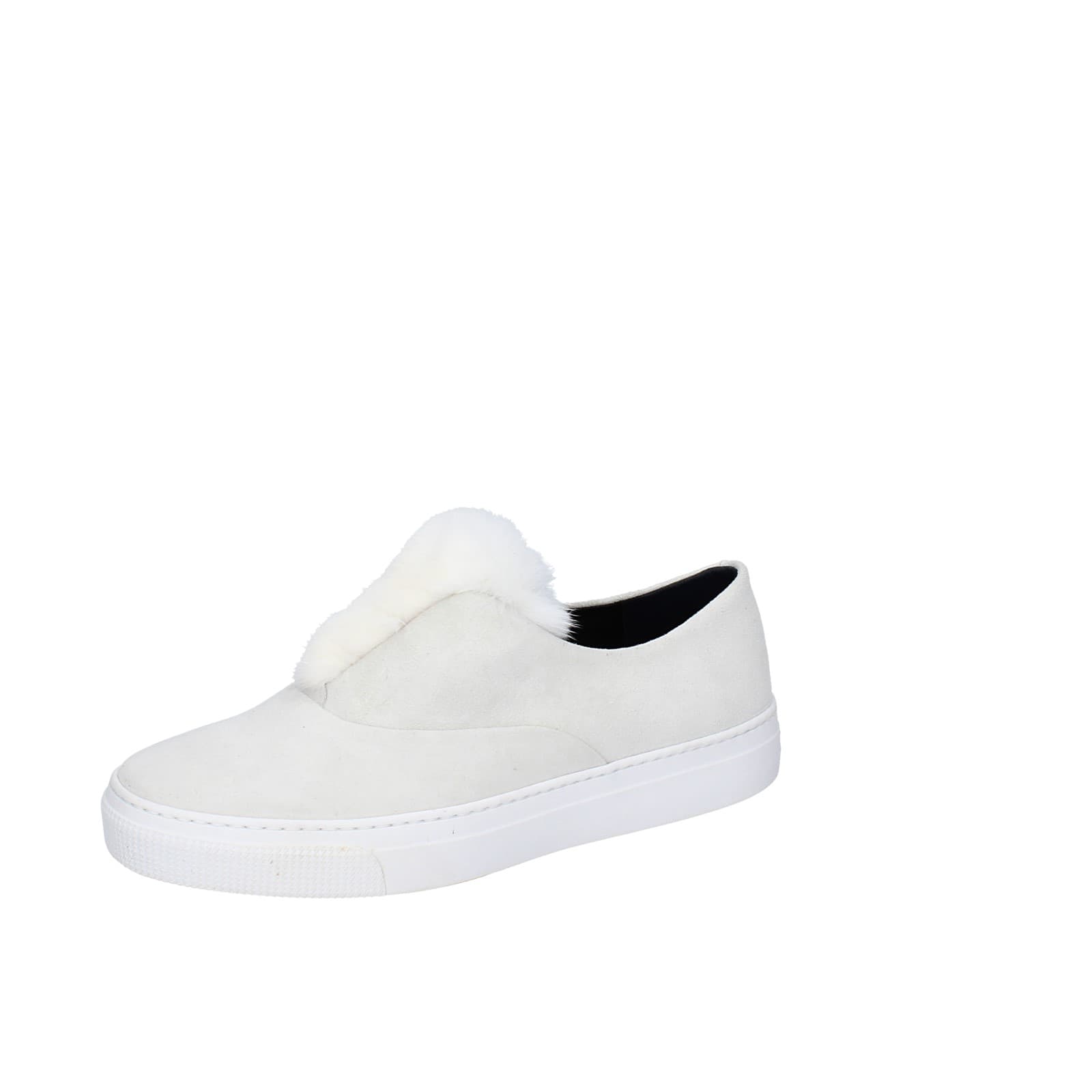 scarpe donna ZCD MONTREAL mocassini bianco camoscio pelliccia HAMILTON EY214