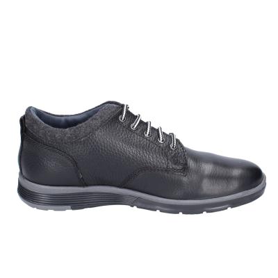 Scarpe Uomo 4.0 Stivaletti Nero Pelle Tessuto BE413
