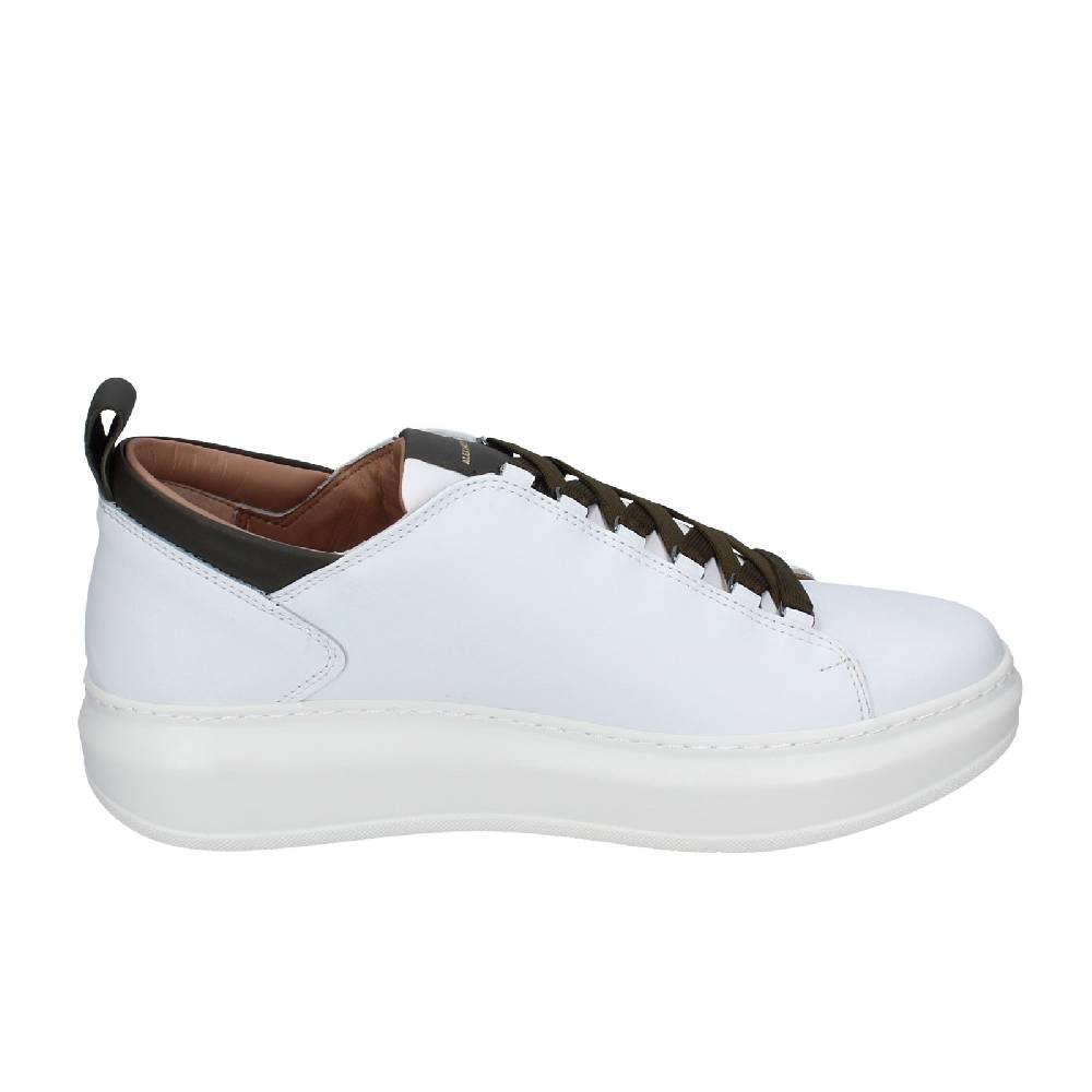 Scarpe Uomo ALEXANDER SMITH Sneakers Bianco Pelle Verde EX529
