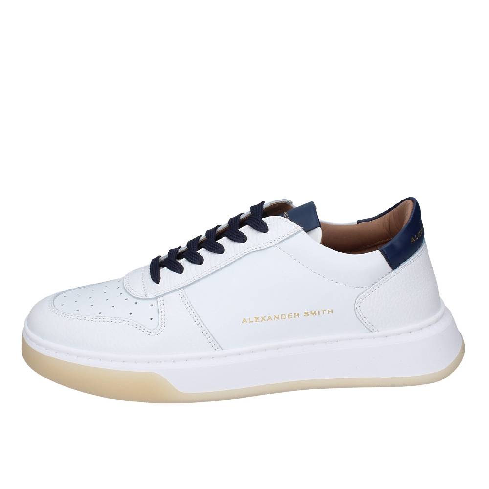 Scarpe Uomo ALEXANDER SMITH Sneakers Bianco Pelle EX535