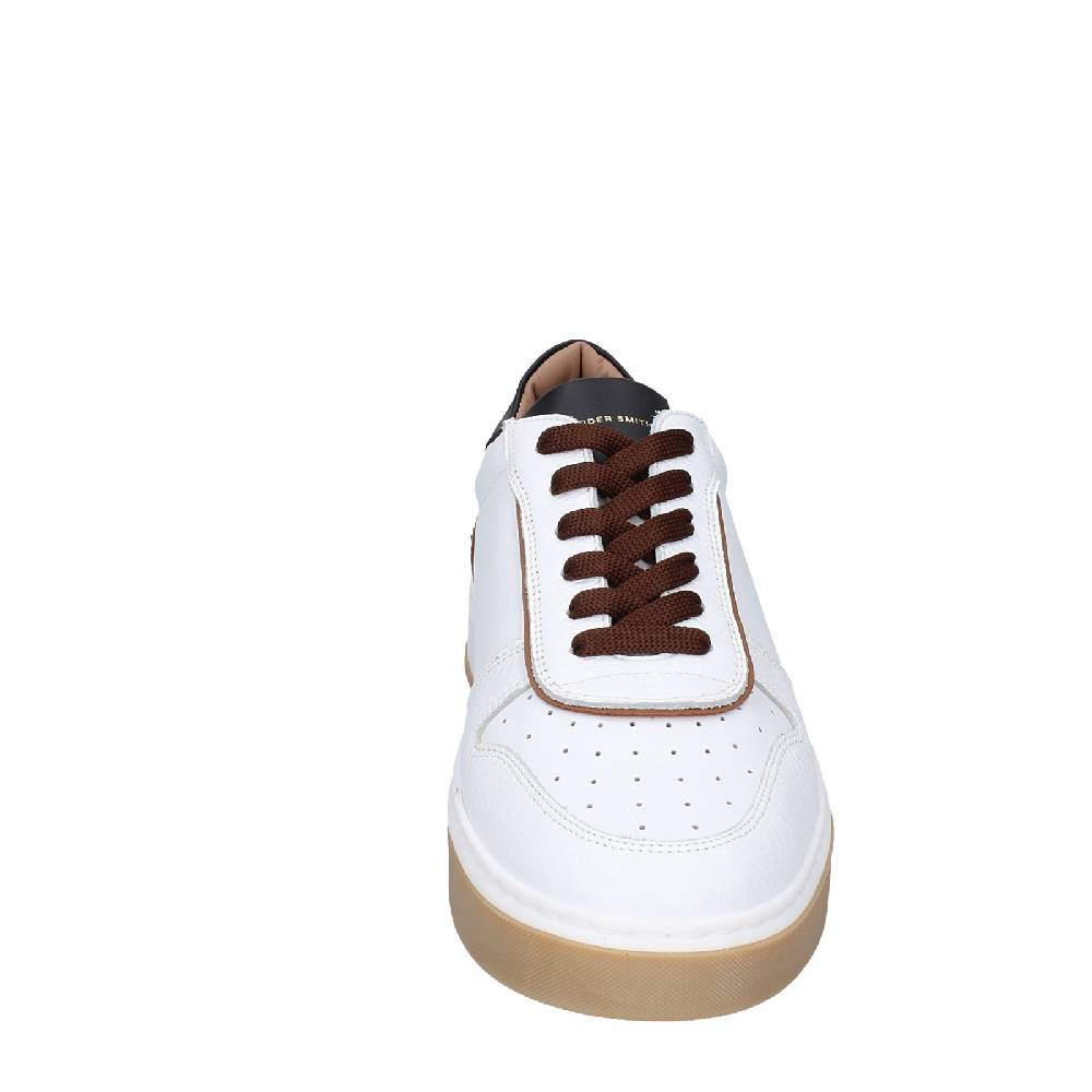 Scarpe Uomo ALEXANDER SMITH Sneakers Bianco Pelle Marrone EX533