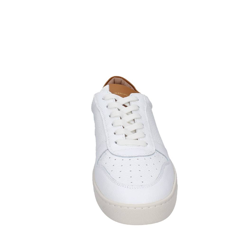 Scarpe Uomo ALEXANDER SMITH Sneakers Bianco Pelle Marrone EX540