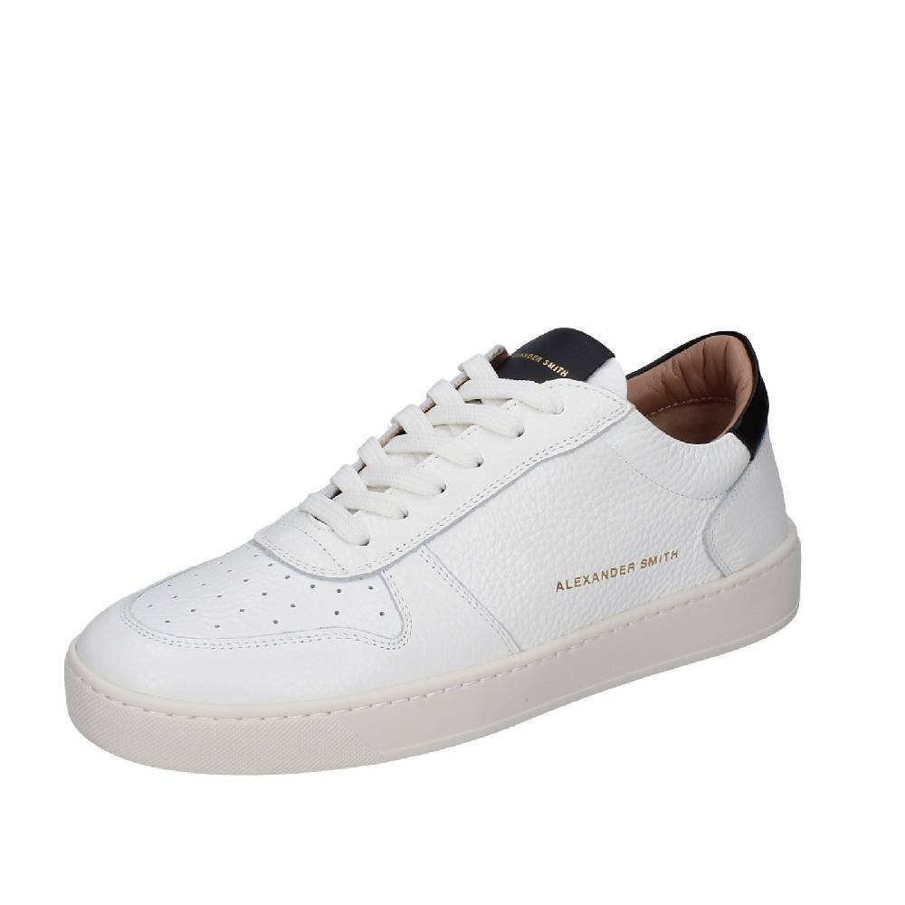 scarpe uomo ALEXANDER SMITH sneakers bianco pelle EX601
