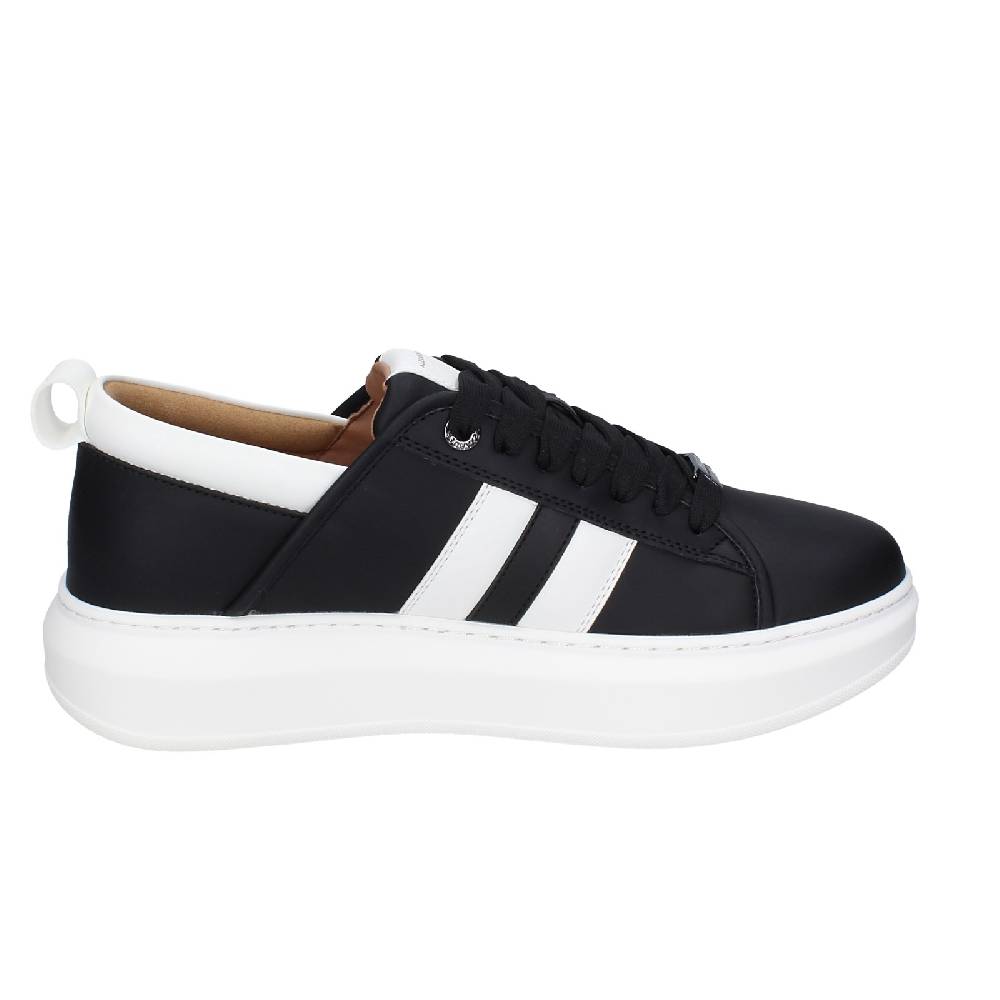 Scarpe Uomo ALEXANDER SMITH Sneakers Nero Pelle Sintetica Bianco EX602
