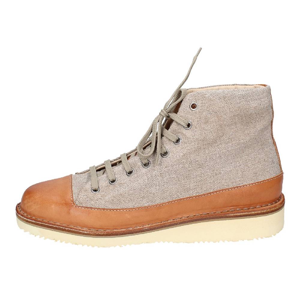 Scarpe Uomo ASTORFLEX Stivaletti Beige Tessuto Marrone Pelle EY705