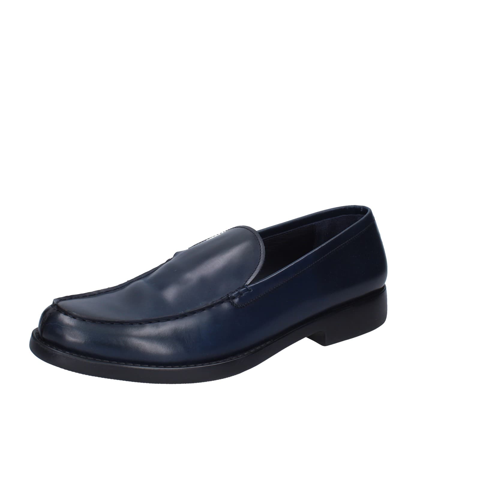 scarpe uomo BRIAN CRESS mocassini blu pelle EY247