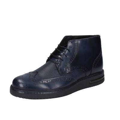 scarpe uomo BRUNO VERRI stivaletti blu pelle BC283