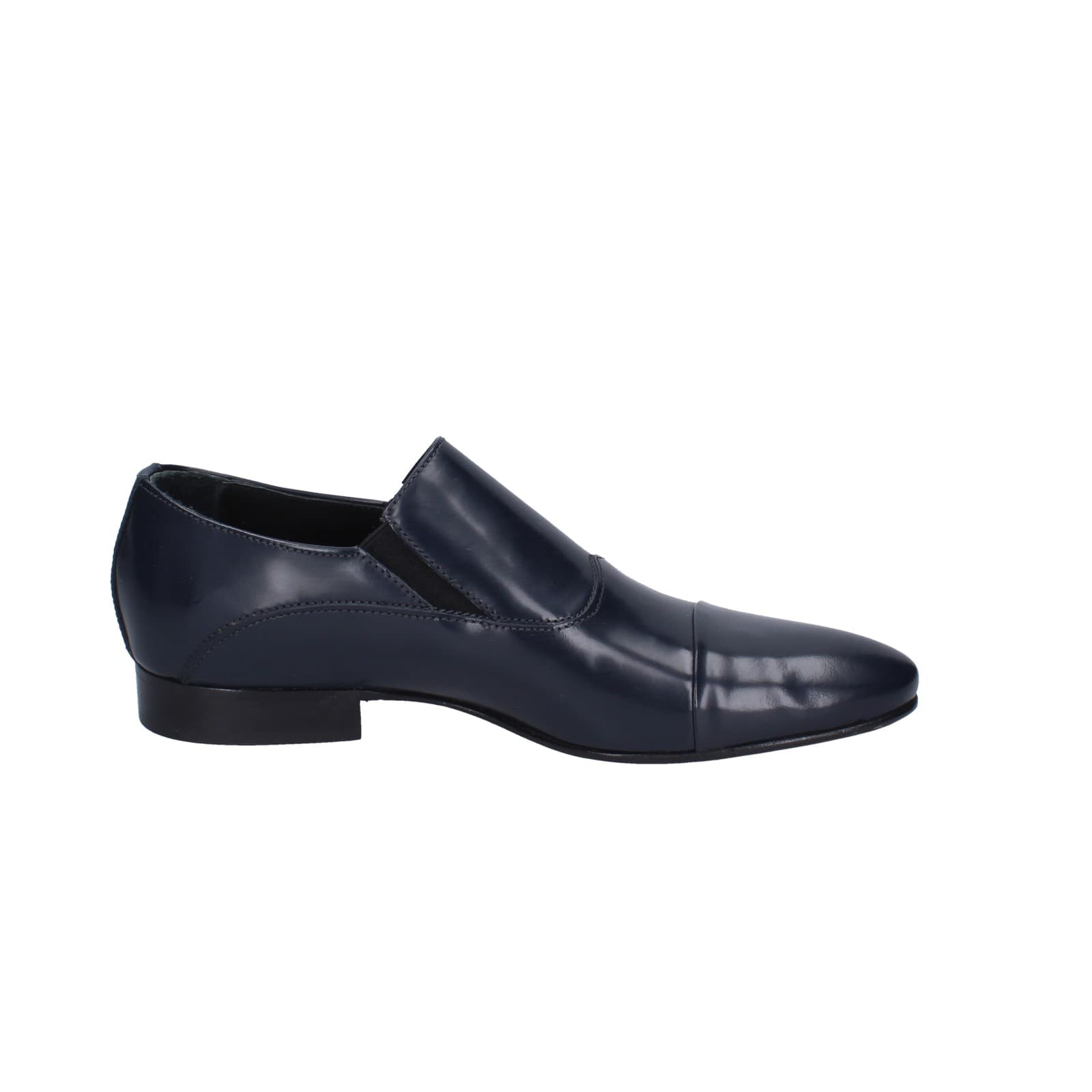 Scarpe Uomo EVEET Classiche Blu Pelle Lucida 15028 EZ153