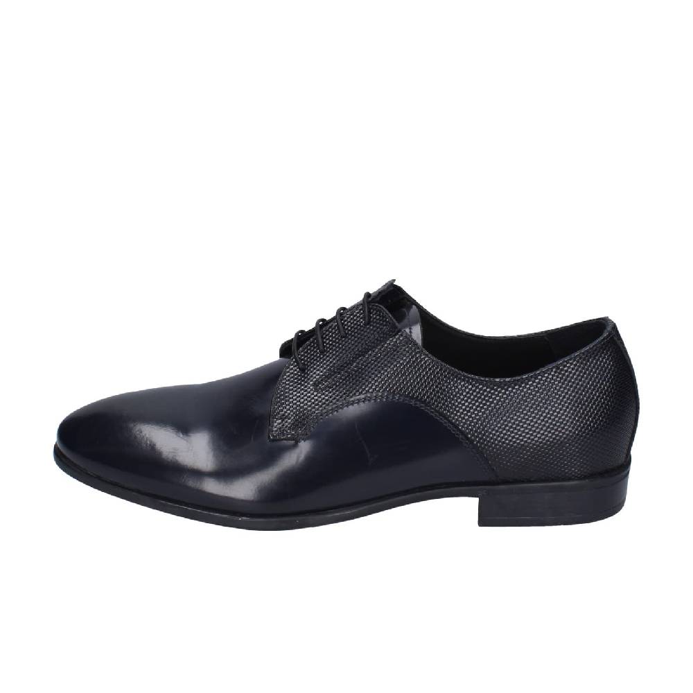 Scarpe Uomo EVEET Classiche Blu Pelle Lucida EZ97