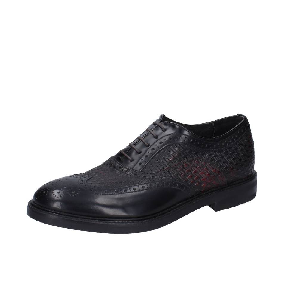 scarpe uomo EVEET classiche nero pelle bordeaux EZ145