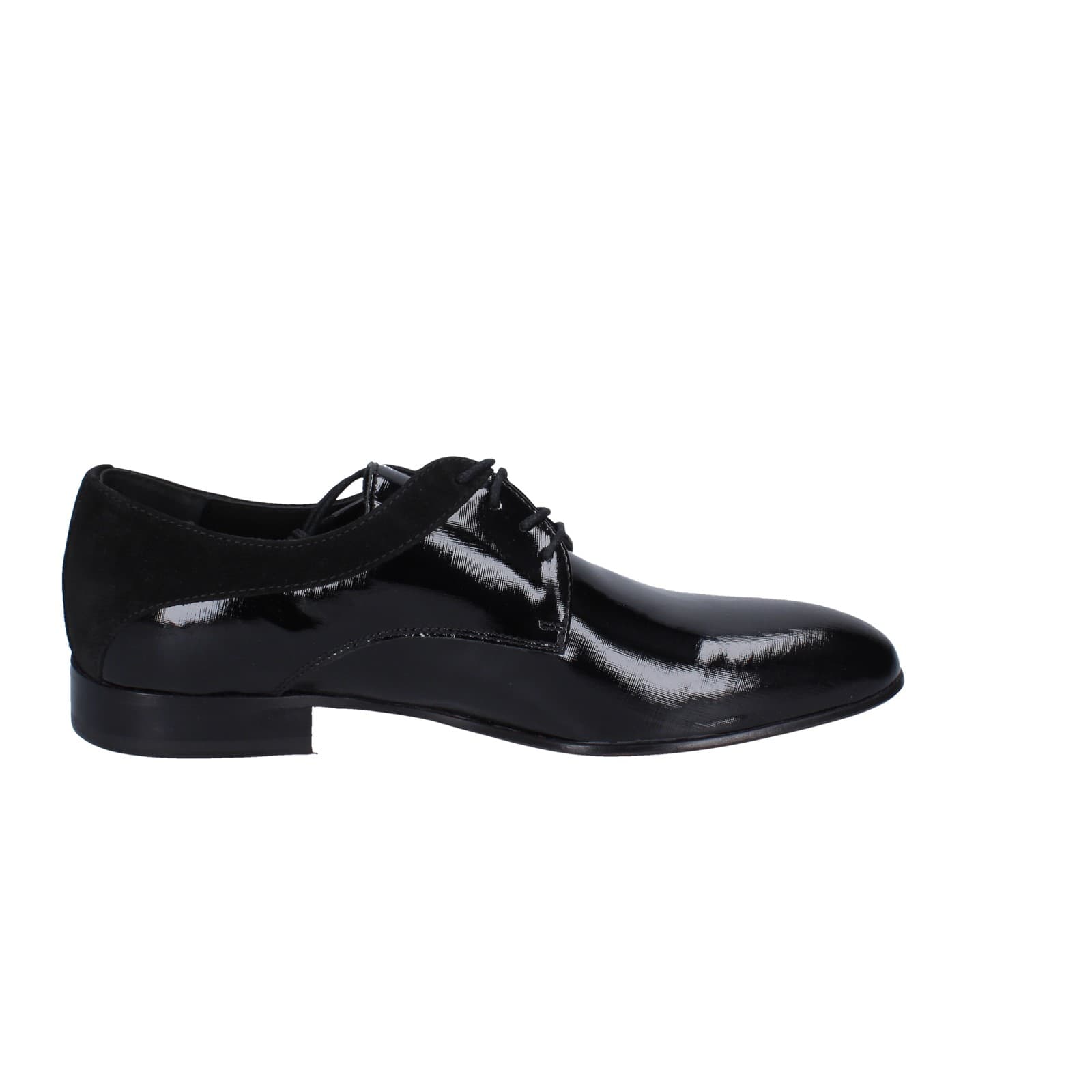 Scarpe Uomo EVEET Classiche Nero Vernice Velluto 15010 EZ120