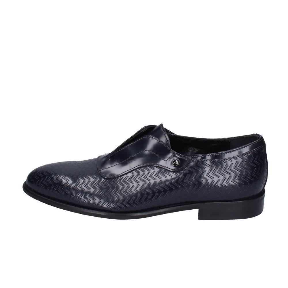 Scarpe Uomo EVEET Mocassini Blu Pelle Lucida EZ253