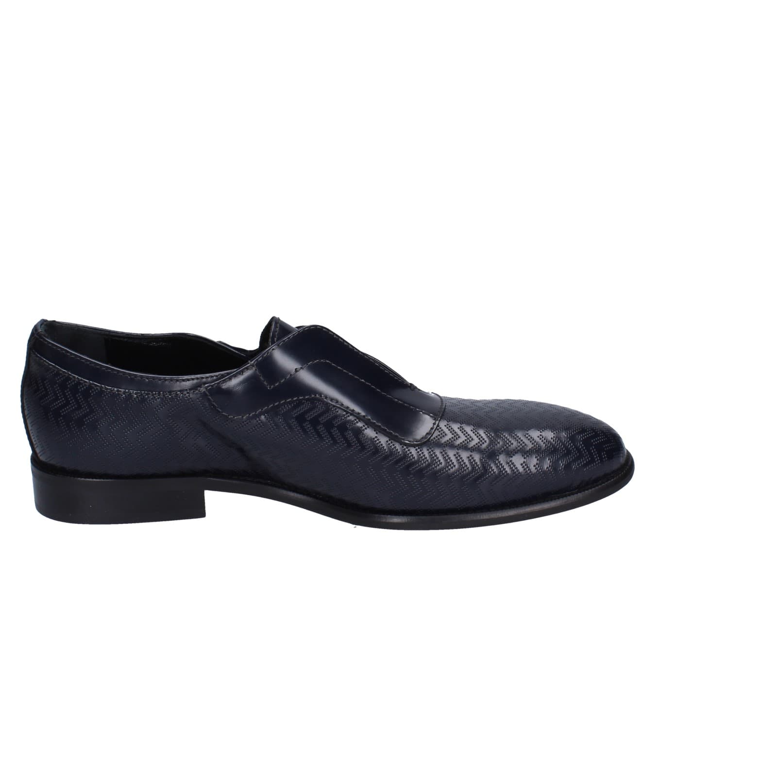 Scarpe Uomo EVEET Mocassini Blu Pelle Lucida EZ253