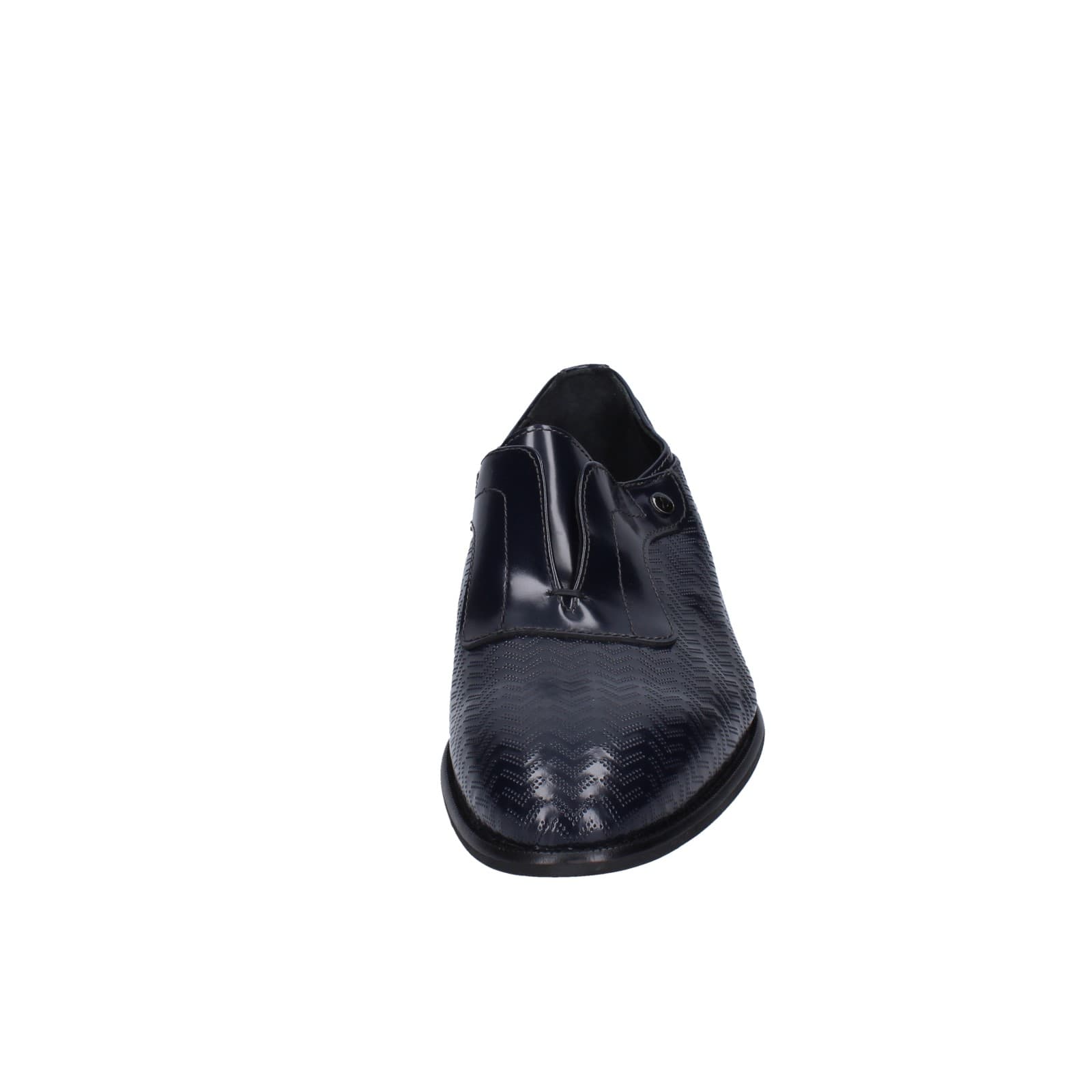 Scarpe Uomo EVEET Mocassini Blu Pelle Lucida EZ253