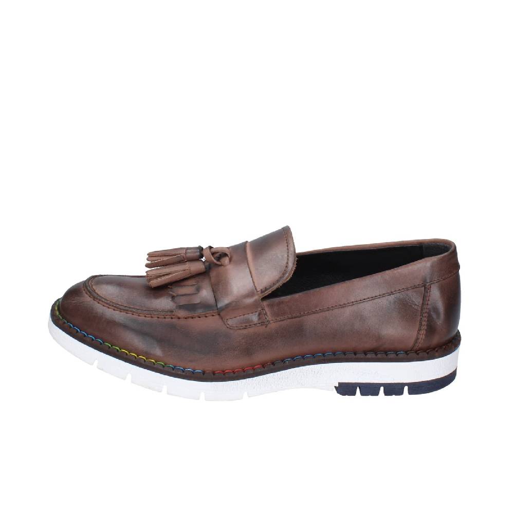 Scarpe Uomo EVEET Mocassini Marrone Pelle EZ146