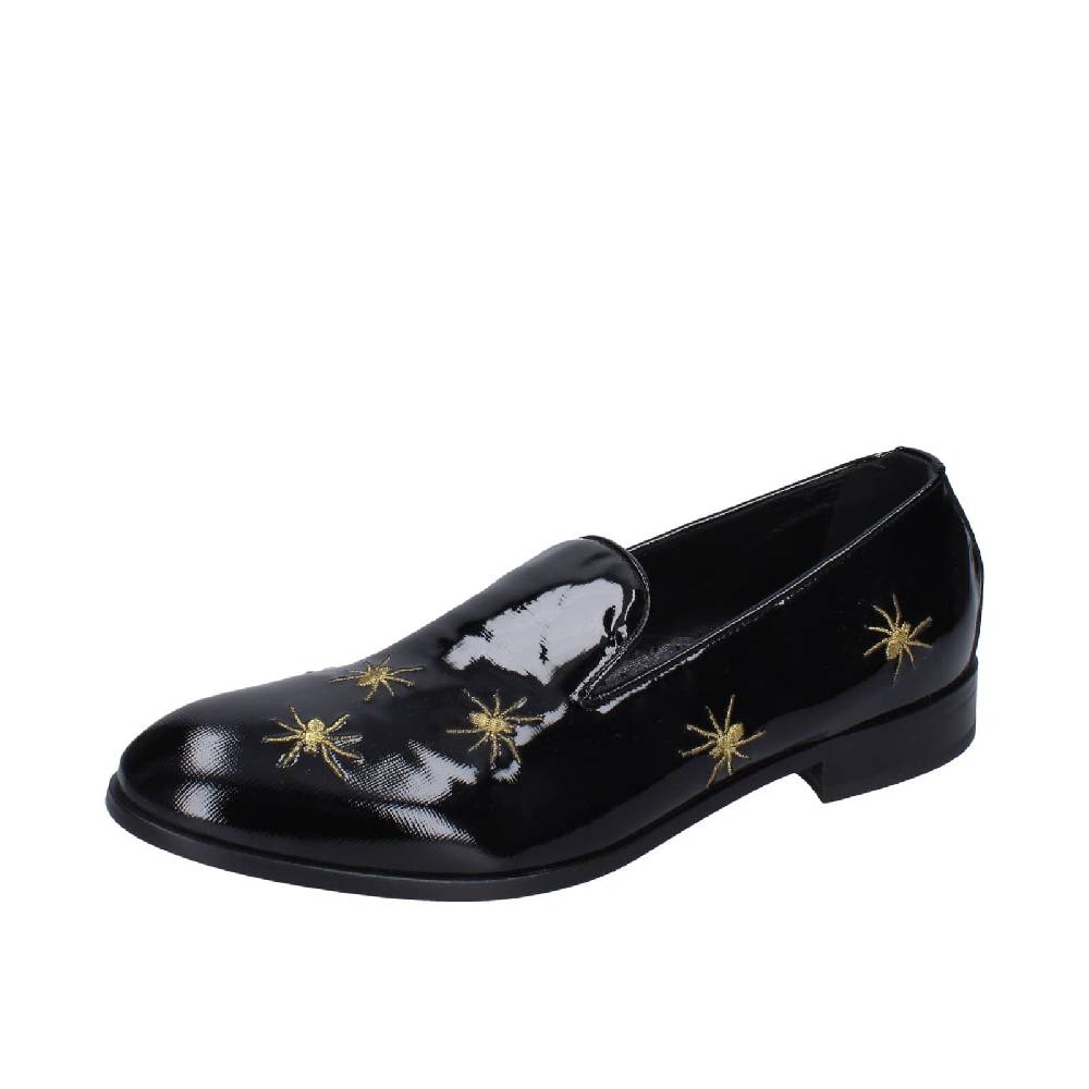 scarpe uomo EVEET mocassini nero vernice EZ169