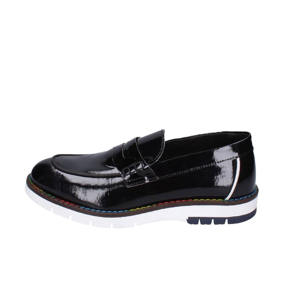Scarpe Uomo EVEET Mocassini Nero Vernice EZ230