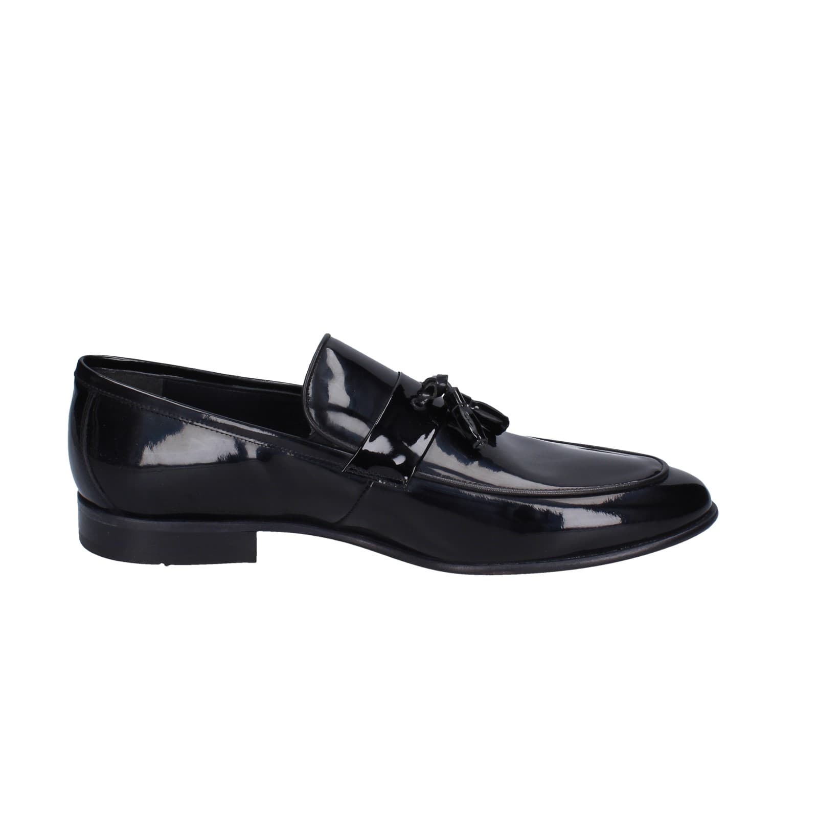 Scarpe Uomo EVEET Mocassini Nero Vernice EZ91