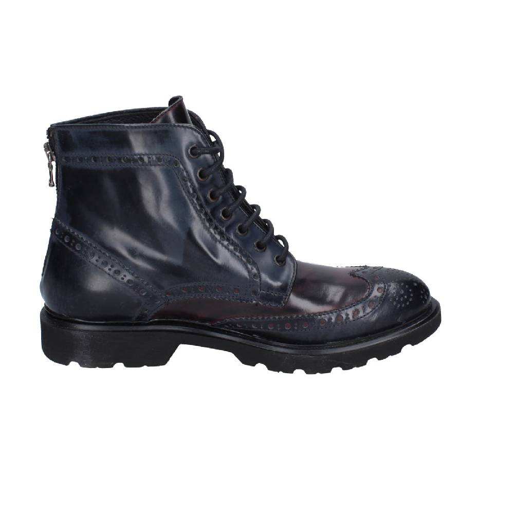 Scarpe Uomo EVEET Stivaletti Blu Pelle Sintetica Bordeaux EZ141