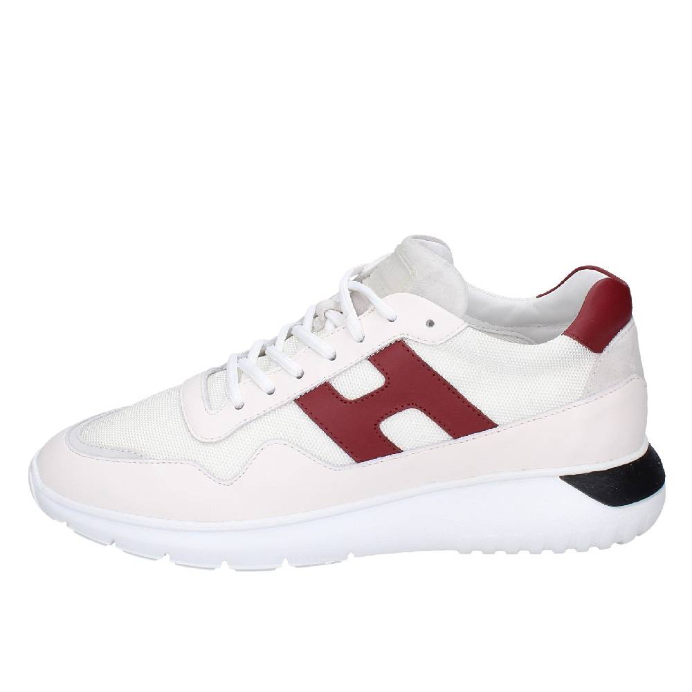 Scarpe Uomo HOGAN Sneakers Bianco Pelle Tessuto EX346