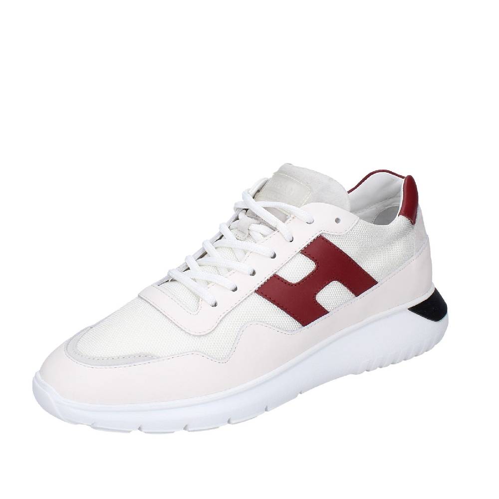 scarpe uomo HOGAN sneakers bianco pelle tessuto EX346