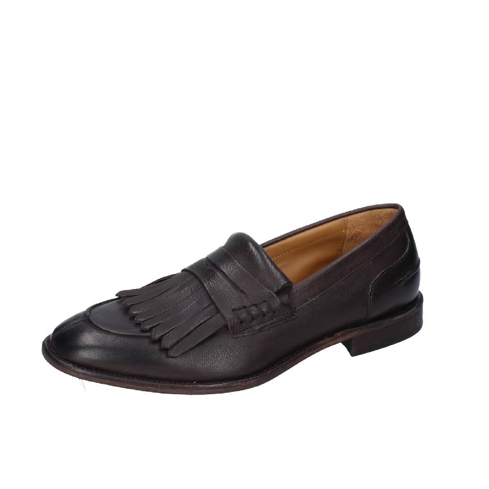 scarpe uomo MANIFATTURE ETRUSCHE mocassini marrone pelle EZ835
