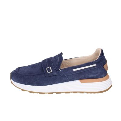 Scarpe Uomo MOMA Mocassini Blu Camoscio 4FS413-CRPG BC773