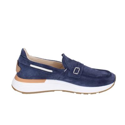 Scarpe Uomo MOMA Mocassini Blu Camoscio 4FS413-CRPG BC773