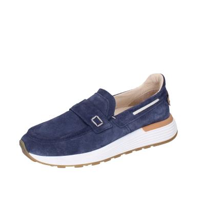 scarpe uomo MOMA mocassini blu camoscio 4FS413-CRPG BC773