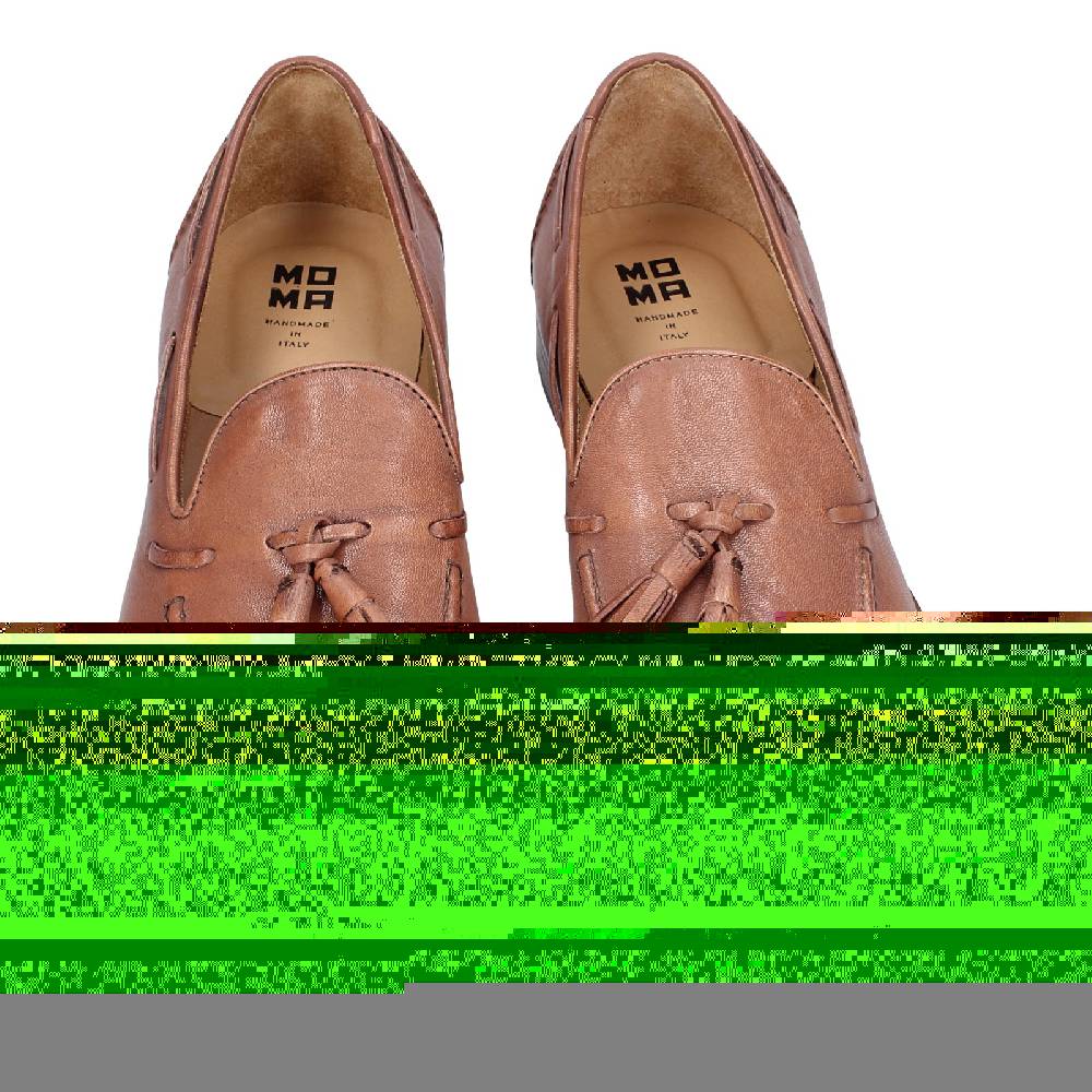 Scarpe Uomo MOMA Mocassini Marrone Pelle 2FS410 VINTAGE EX375