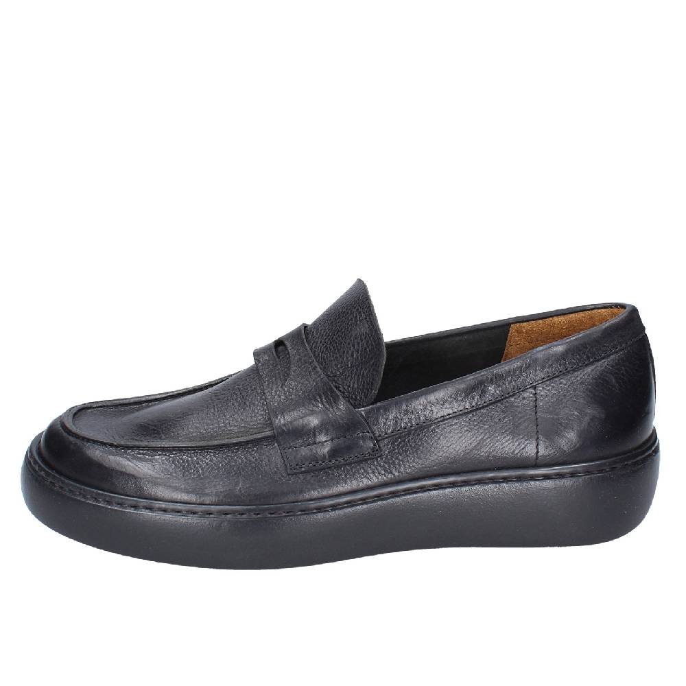 Scarpe Uomo MOMA Mocassini Nero Pelle 11402E VINTAGE EX385