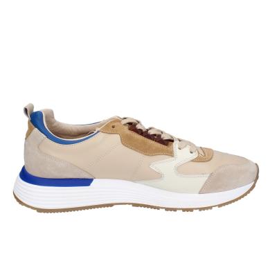 Scarpe Uomo MOMA Sneakers Beige Pelle Blu 4AS401-CRP BC260