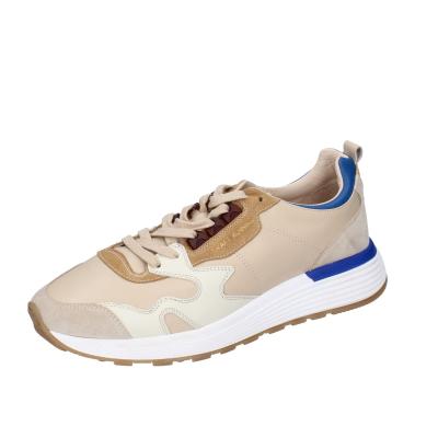 scarpe uomo MOMA sneakers beige pelle blu 4AS401-CRP BC260