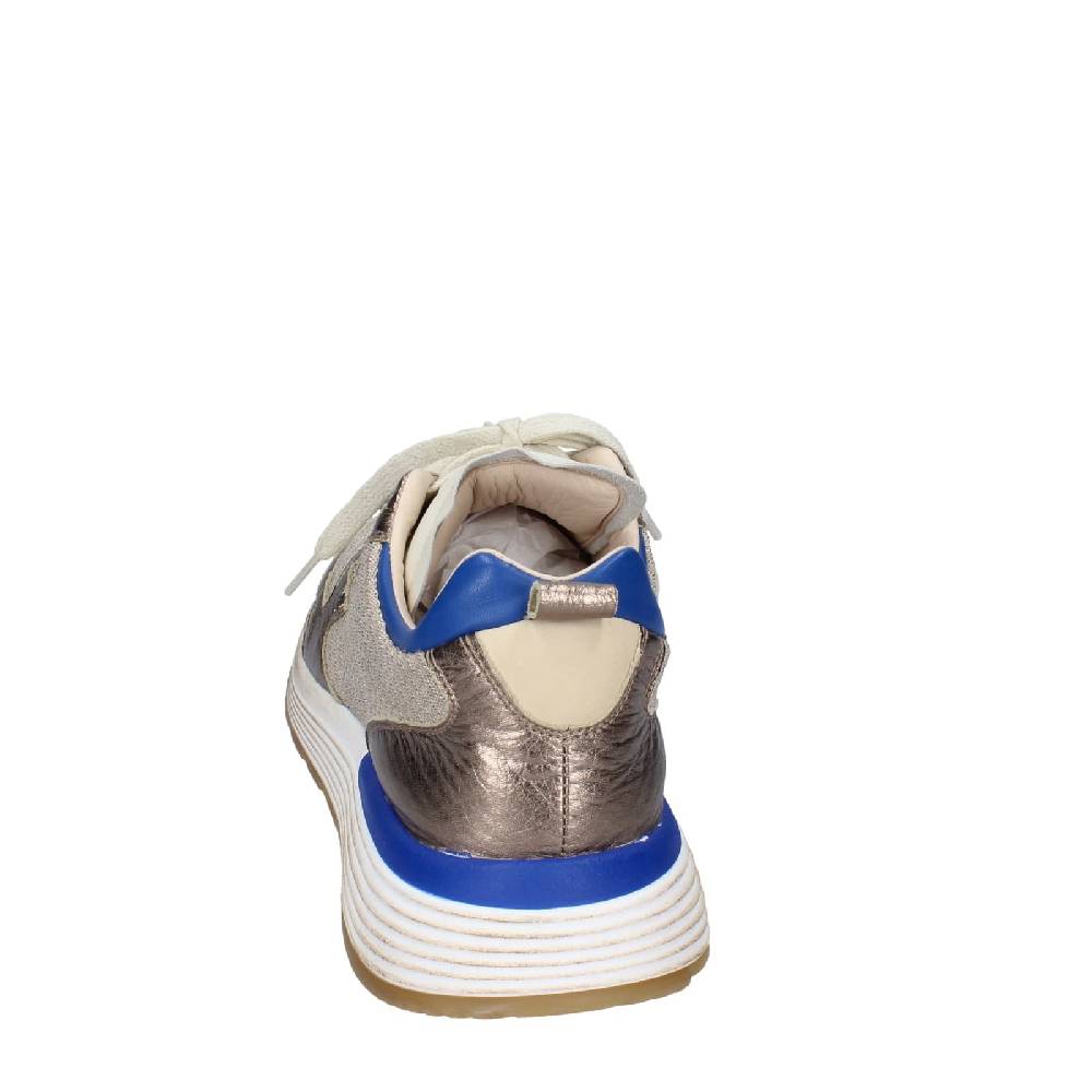 Scarpe Uomo MOMA Sneakers Beige Pelle Bronzo Tessuto 4AS401 EY556